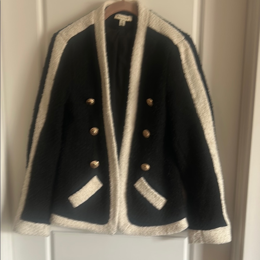 Stellah Black and Cream Tailored Blazer